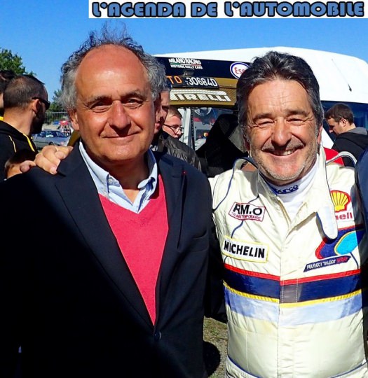 Franz Hummel et Bruno Saby à Linas-Montlhéry pour la première des Grands Heures Automobiles 2015.