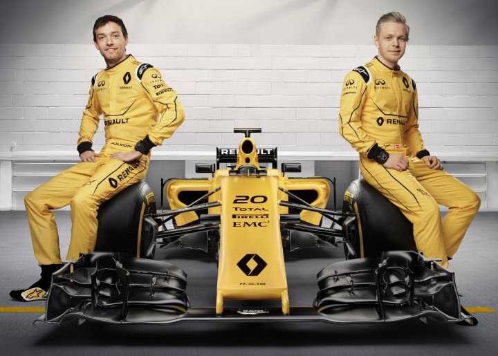 Jolyon Palmer et Kevin Magnussen, les Pikachus-pilotes de Renault Sport F1 pour 2016.